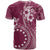 Kia Orana Cook Islands T Shirt Tiare and Stars - Maroon