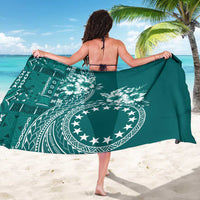 Kia Orana Cook Islands Sarong Tiare and Stars - Teal