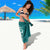 Kia Orana Cook Islands Sarong Tiare and Stars - Teal