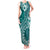 Kia Orana Cook Islands Tank Maxi Dress Tiare and Stars - Teal