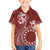Kia Orana Cook Islands Family Matching Off Shoulder Short Dress and Hawaiian Shirt Tiare and Stars - Scarlet
