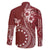 Kia Orana Cook Islands Family Matching Short Sleeve Bodycon Dress and Hawaiian Shirt Tiare and Stars - Scarlet