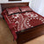 Kia Orana Cook Islands Quilt Bed Set Tiare and Stars - Scarlet