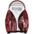 Kia Orana Cook Islands Sherpa Hoodie Tiare and Stars - Scarlet