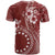 Kia Orana Cook Islands T Shirt Tiare and Stars - Scarlet