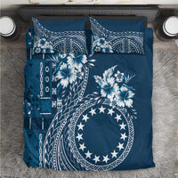 Kia Orana Cook Islands Bedding Set Tiare and Stars - Navy Blue
