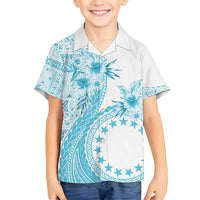 Kia Orana Cook Islands Family Matching Summer Maxi Dress and Hawaiian Shirt Tiare and Stars - Turquoise