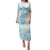 Kia Orana Cook Islands Puletasi Tiare and Stars - Turquoise