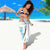Kia Orana Cook Islands Sarong Tiare and Stars - Turquoise