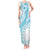 Kia Orana Cook Islands Tank Maxi Dress Tiare and Stars - Turquoise