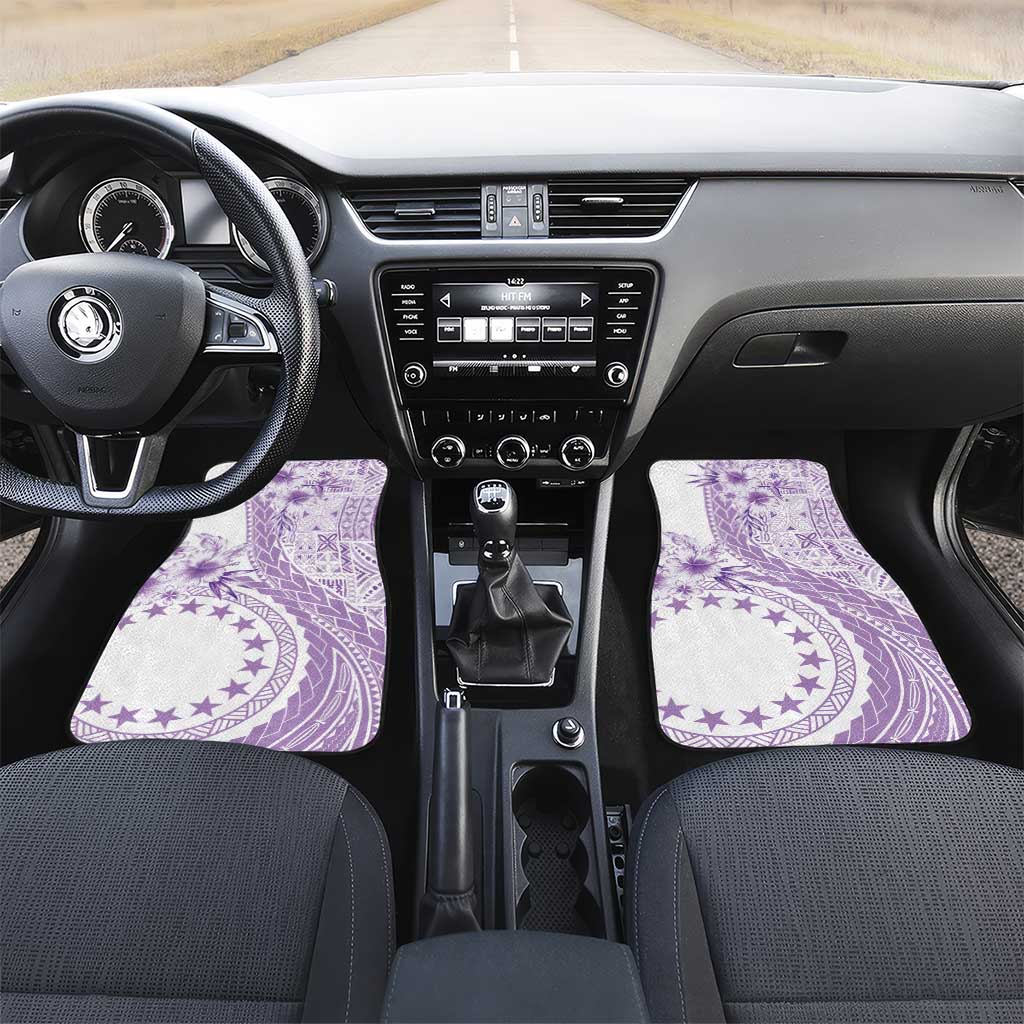 Kia Orana Cook Islands Car Mats Tiare and Stars - Lavender