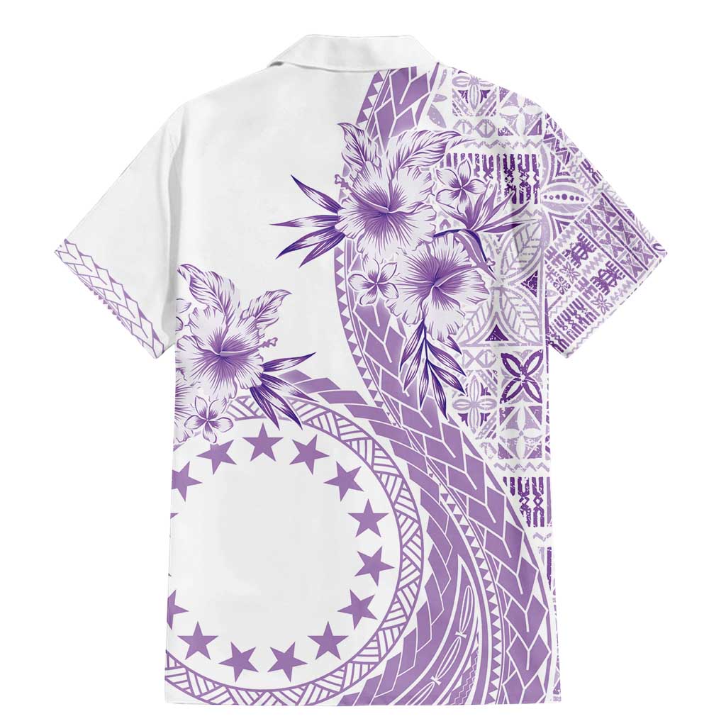 Kia Orana Cook Islands Family Matching Mermaid Dress and Hawaiian Shirt Tiare and Stars - Lavender