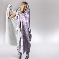 Kia Orana Cook Islands Hooded Blanket Tiare and Stars - Lavender