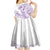 Kia Orana Cook Islands Kid Short Sleeve Dress Tiare and Stars - Lavender
