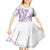 Kia Orana Cook Islands Kid Short Sleeve Dress Tiare and Stars - Lavender
