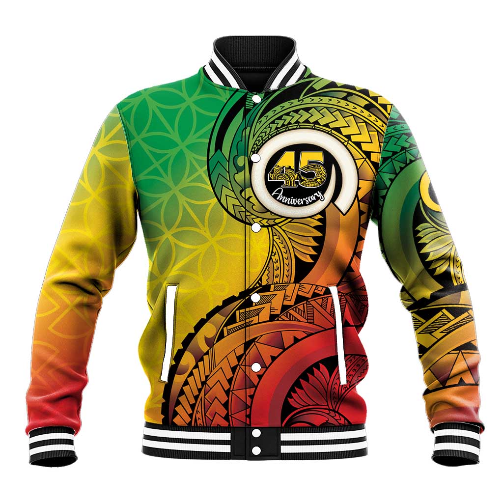 Vanuatu 45th Independence Anniversary Baseball Jacket Ni-Van Sandroing - Polynesian Pride