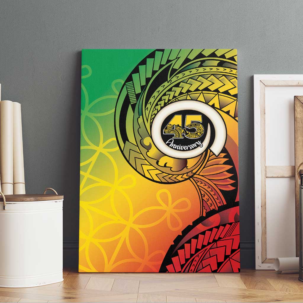 Vanuatu 45th Independence Anniversary Canvas Wall Art Ni-Van Sandroing - Polynesian Pride