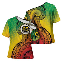 Vanuatu 45th Independence Anniversary Cross Shoulder Shirt Ni-Van Sandroing - Polynesian Pride