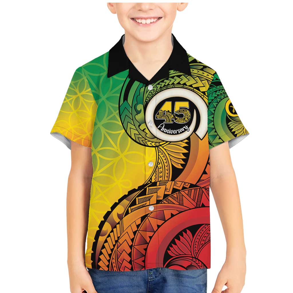 Vanuatu 45th Independence Anniversary Family Matching Mermaid Dress and Hawaiian Shirt Ni-Van Sandroing - Polynesian Pride