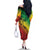 Vanuatu 45th Independence Anniversary Family Matching Off The Shoulder Long Sleeve Dress and Hawaiian Shirt Ni-Van Sandroing - Polynesian Pride