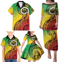 Vanuatu 45th Independence Anniversary Family Matching Puletasi and Hawaiian Shirt Ni-Van Sandroing - Polynesian Pride