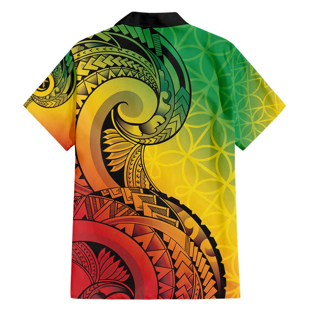 Vanuatu 45th Independence Anniversary Family Matching Short Sleeve Bodycon Dress and Hawaiian Shirt Ni-Van Sandroing - Polynesian Pride