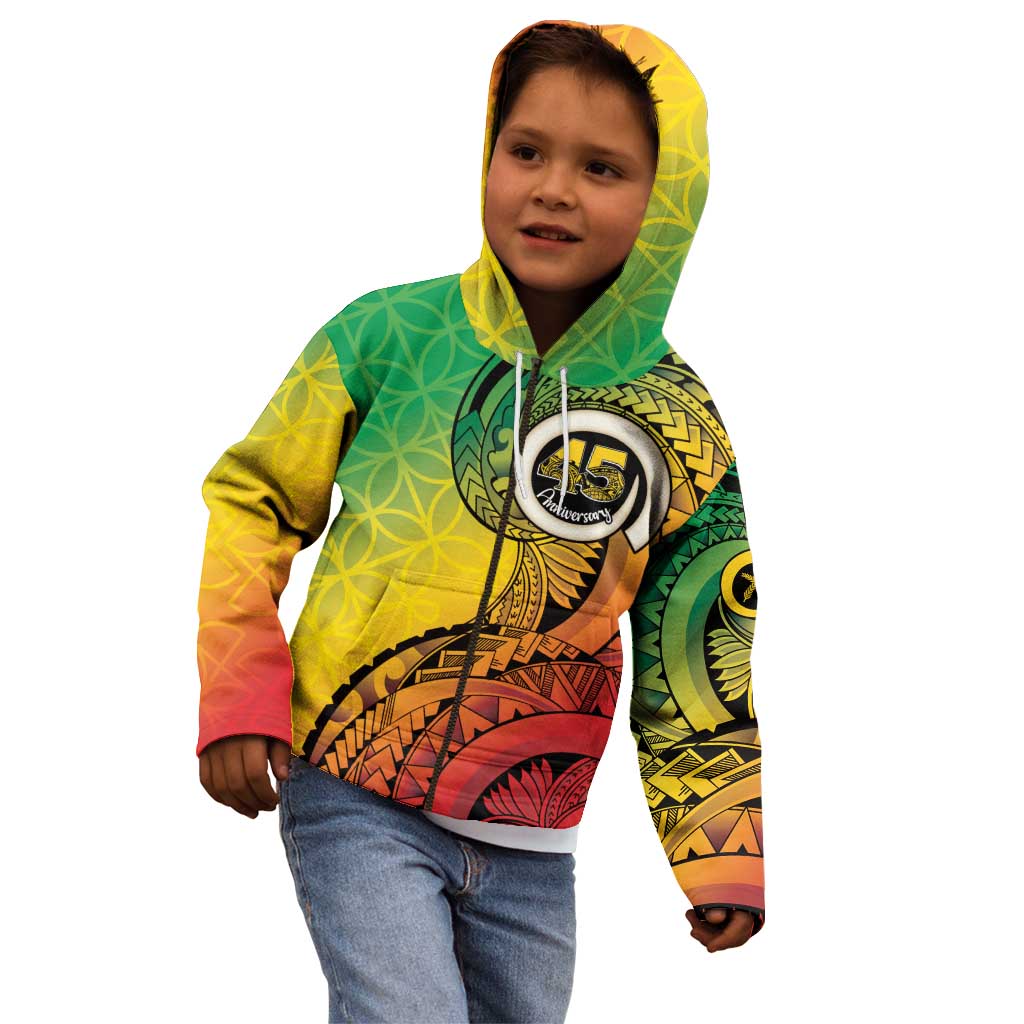 Vanuatu 45th Independence Anniversary Kid Hoodie Ni-Van Sandroing - Polynesian Pride