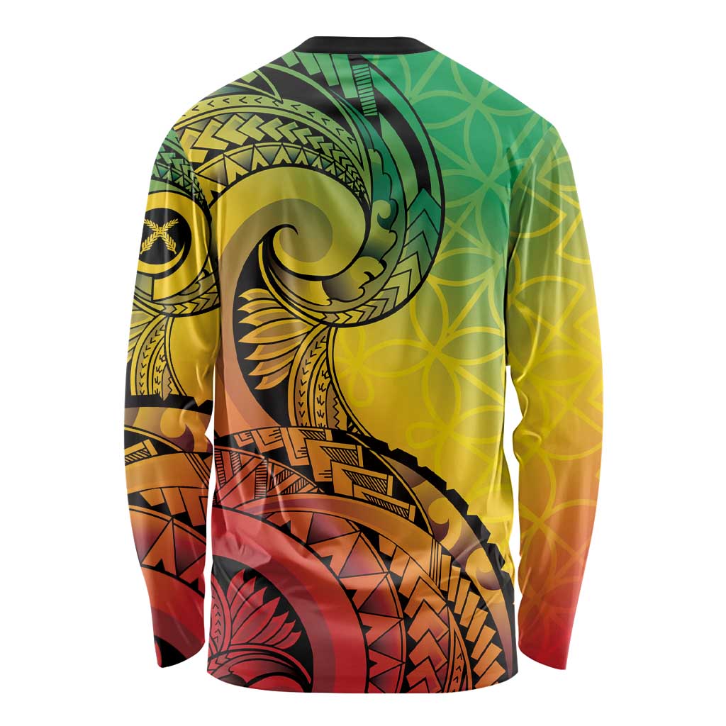 Vanuatu 45th Independence Anniversary Long Sleeve Shirt Ni-Van Sandroing - Polynesian Pride