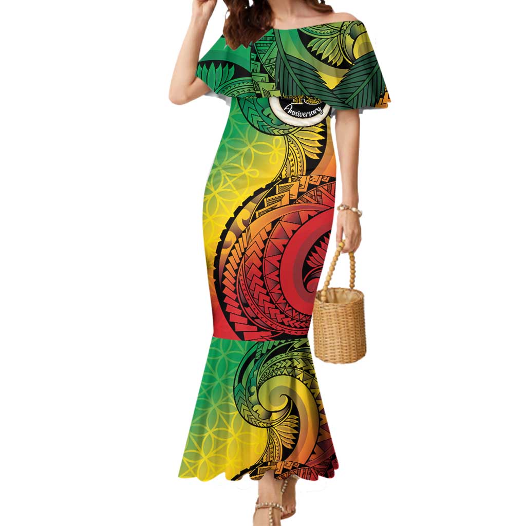 Vanuatu 45th Independence Anniversary Mermaid Dress Ni-Van Sandroing - Polynesian Pride