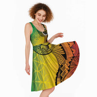 Vanuatu 45th Independence Anniversary Midi Dress Ni-Van Sandroing - Polynesian Pride