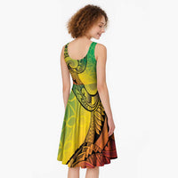 Vanuatu 45th Independence Anniversary Midi Dress Ni-Van Sandroing - Polynesian Pride