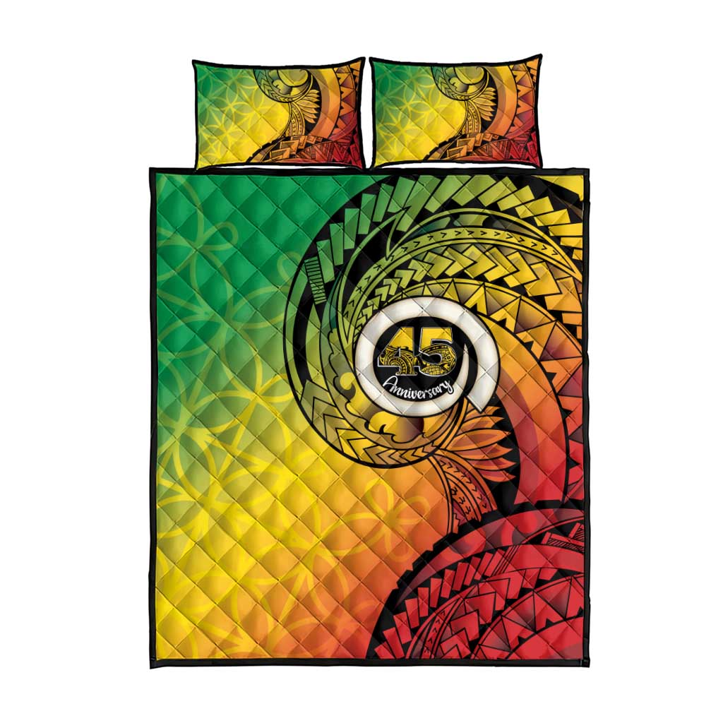 Vanuatu 45th Independence Anniversary Quilt Bed Set Ni-Van Sandroing - Polynesian Pride