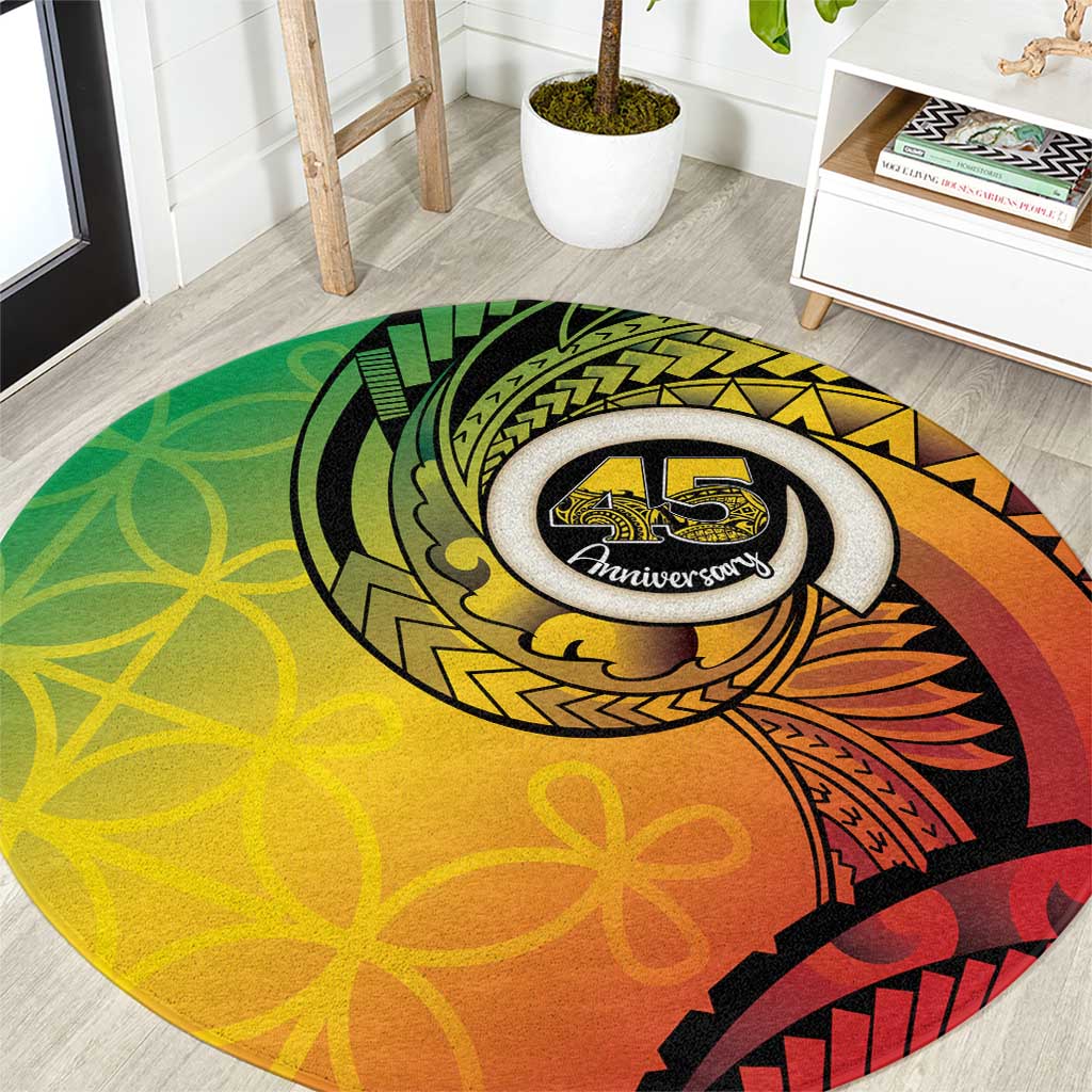Vanuatu 45th Independence Anniversary Round Carpet Ni-Van Sandroing - Polynesian Pride
