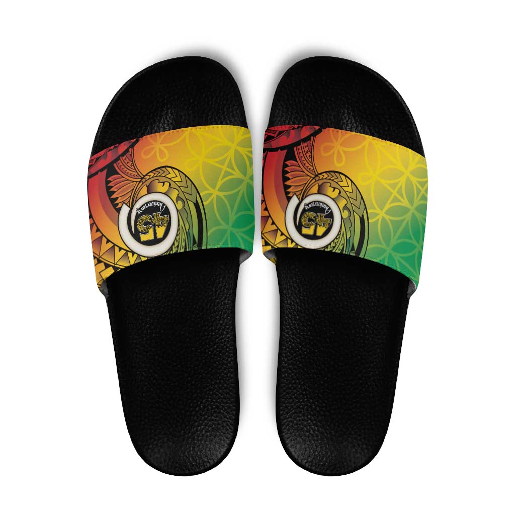 Vanuatu 45th Independence Anniversary Slide Sandals Ni-Van Sandroing - Polynesian Pride