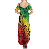 Vanuatu 45th Independence Anniversary Summer Maxi Dress Ni-Van Sandroing - Polynesian Pride
