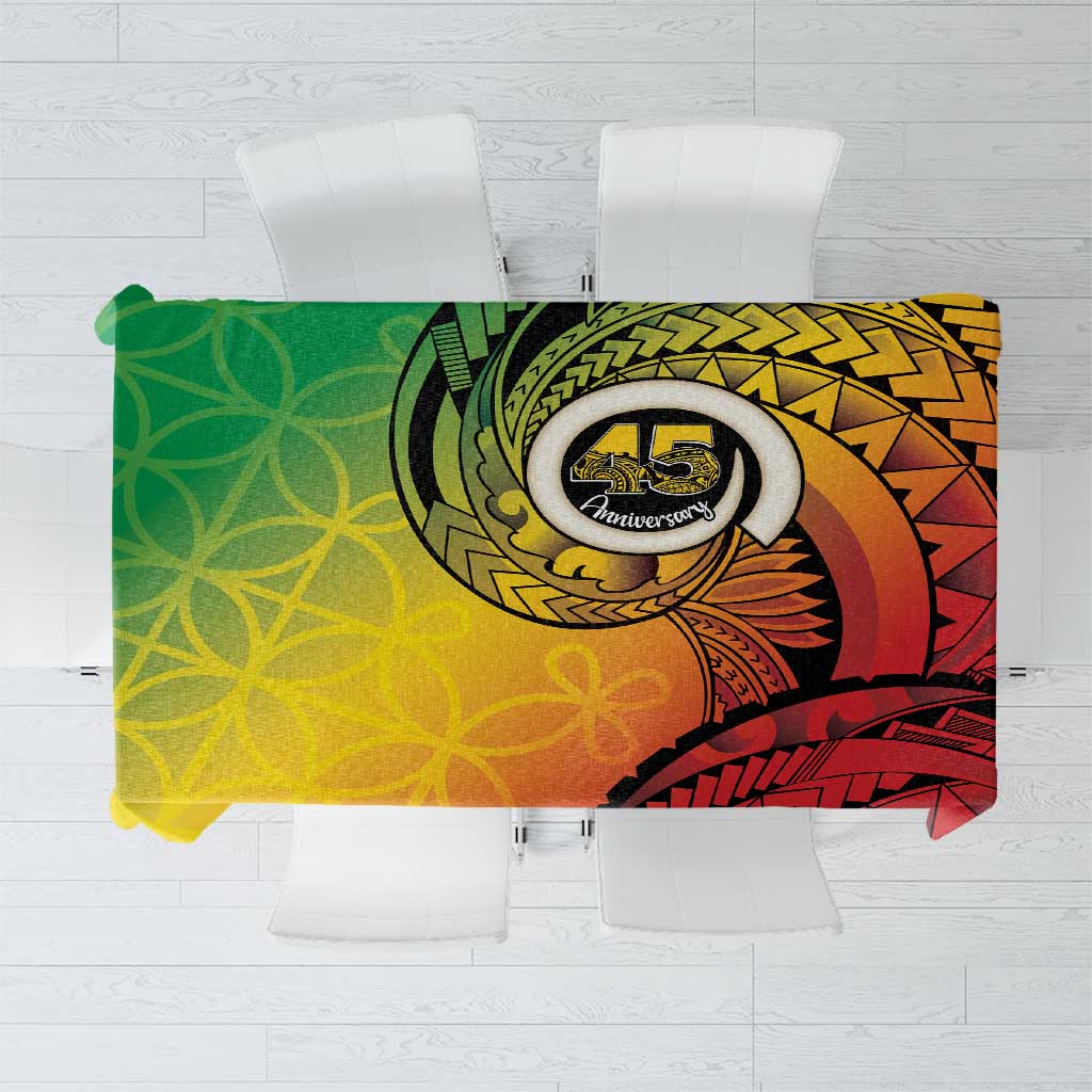 Vanuatu 45th Independence Anniversary Tablecloth Ni-Van Sandroing - Polynesian Pride