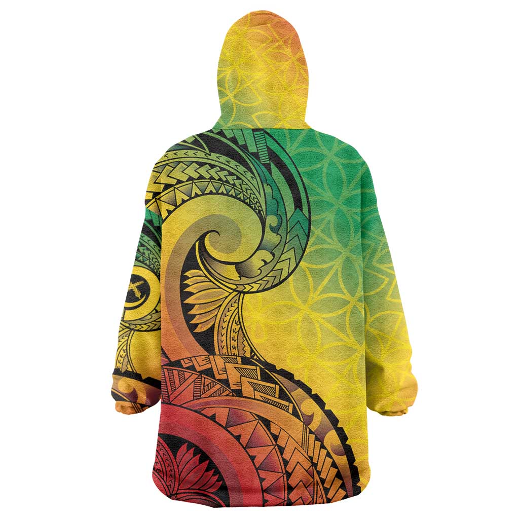 Vanuatu 45th Independence Anniversary Wearable Blanket Hoodie Ni-Van Sandroing - Polynesian Pride