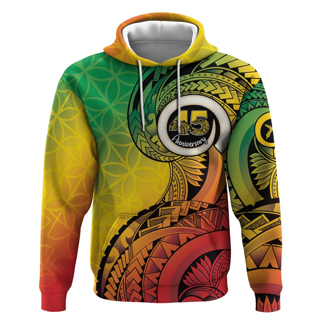 Vanuatu 45th Independence Anniversary Zip Hoodie Ni-Van Sandroing - Polynesian Pride