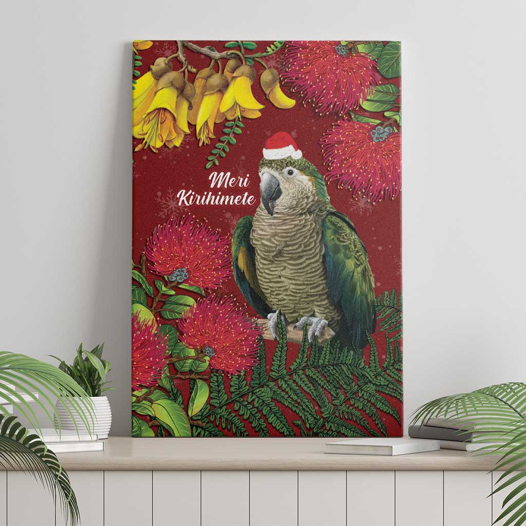 Kakapo Bird New Zealand Canvas Wall Art Floral Christmas LT7 - Polynesian Pride