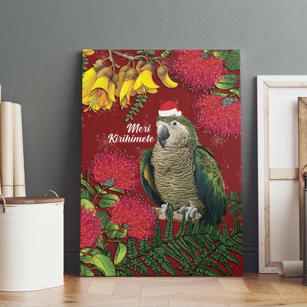 Kakapo Bird New Zealand Canvas Wall Art Floral Christmas LT7 - Polynesian Pride