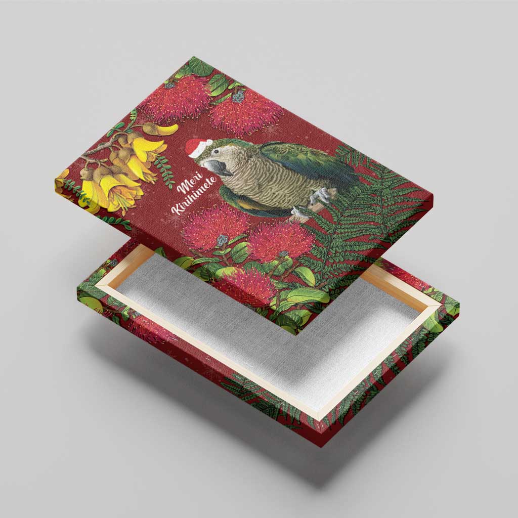 Kakapo Bird New Zealand Canvas Wall Art Floral Christmas LT7 - Polynesian Pride