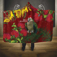 Kakapo Bird New Zealand Hooded Blanket Floral Christmas LT7 - Polynesian Pride
