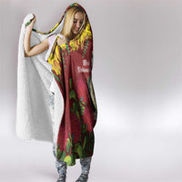 Kakapo Bird New Zealand Hooded Blanket Floral Christmas LT7 - Polynesian Pride