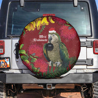 Kakapo Bird New Zealand Spare Tire Cover Floral Christmas