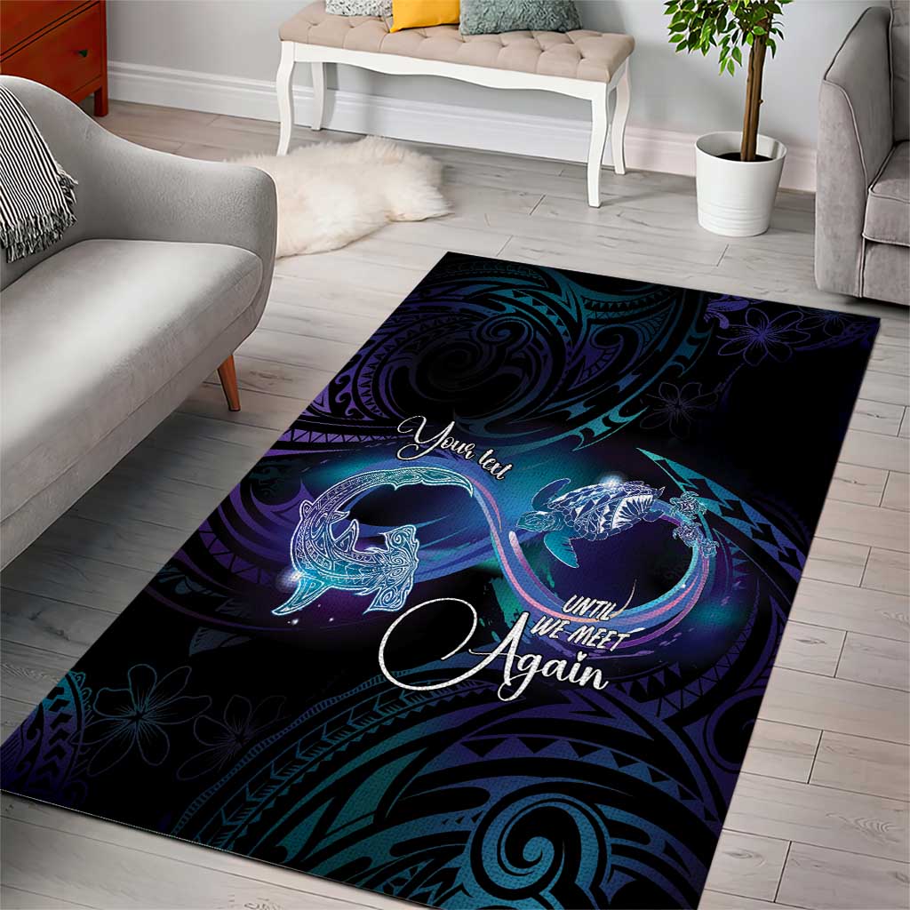 Polynesian Personalized Memorial Area Rug Oceanic Infinity Symbol - Until We Meet Again - Polynesian Pride