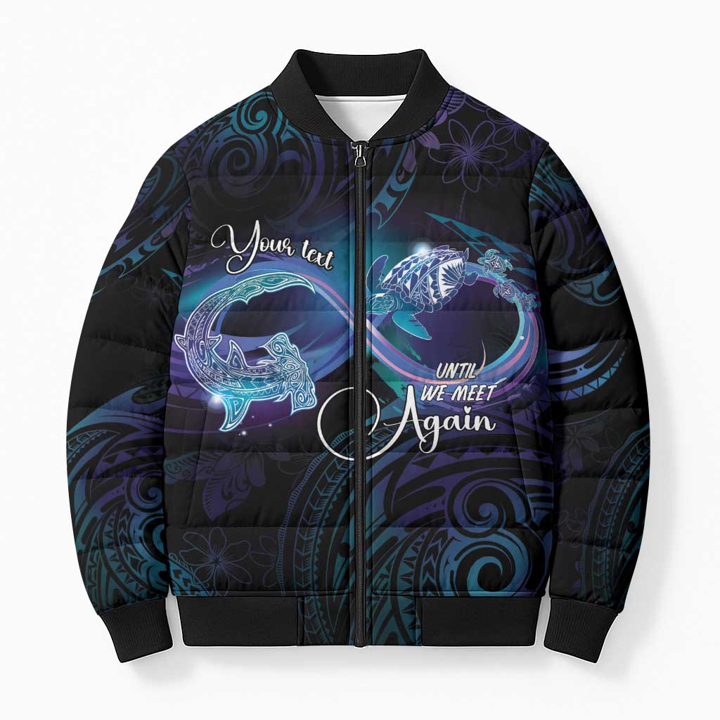 Polynesian Personalized Memorial Bomber Puffer Jacket Oceanic Infinity Symbol - Until We Meet Again - Polynesian Pride