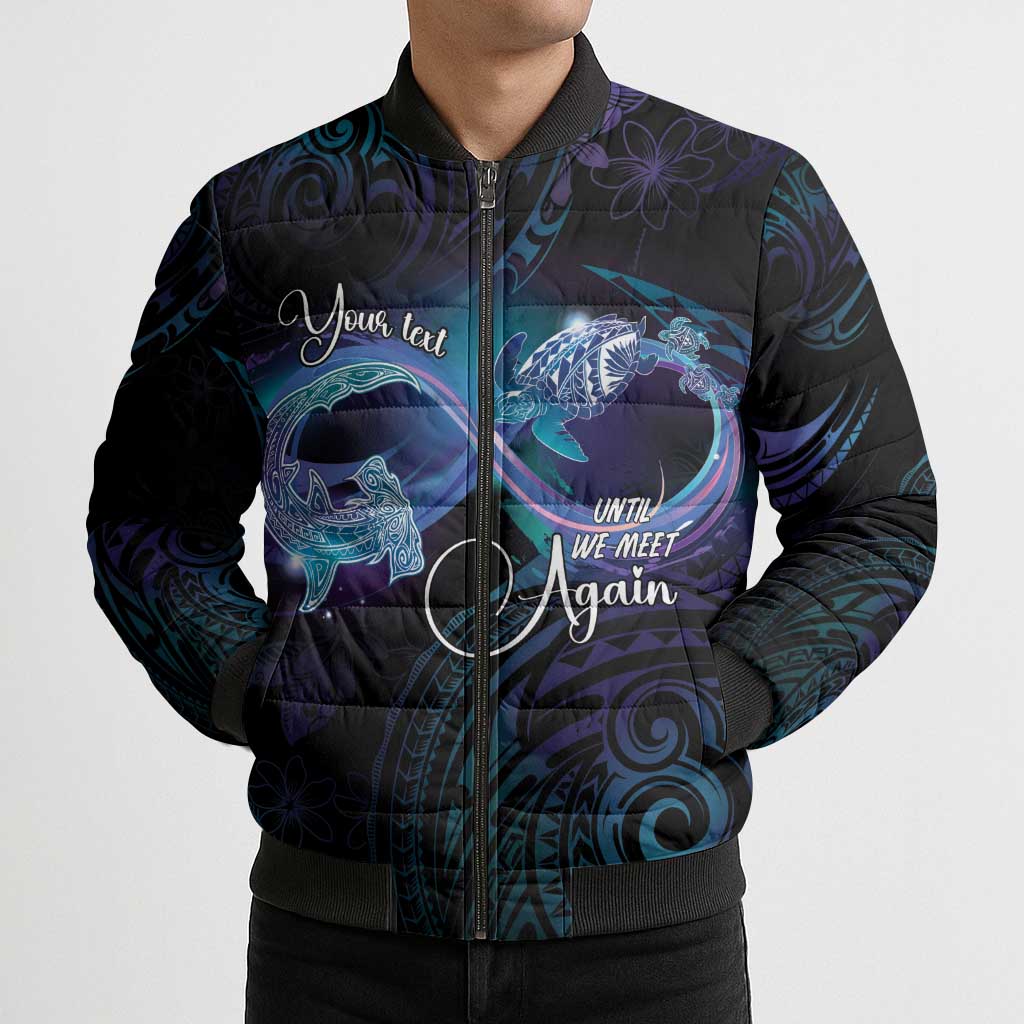 Polynesian Personalized Memorial Bomber Puffer Jacket Oceanic Infinity Symbol - Until We Meet Again - Polynesian Pride