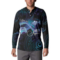 Polynesian Personalized Memorial Button Sweatshirt Oceanic Infinity Symbol - Until We Meet Again - Polynesian Pride