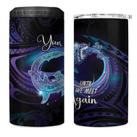 Polynesian Personalized Memorial 4 in 1 Can Cooler Tumbler Oceanic Infinity Symbol - Until We Meet Again - Polynesian Pride