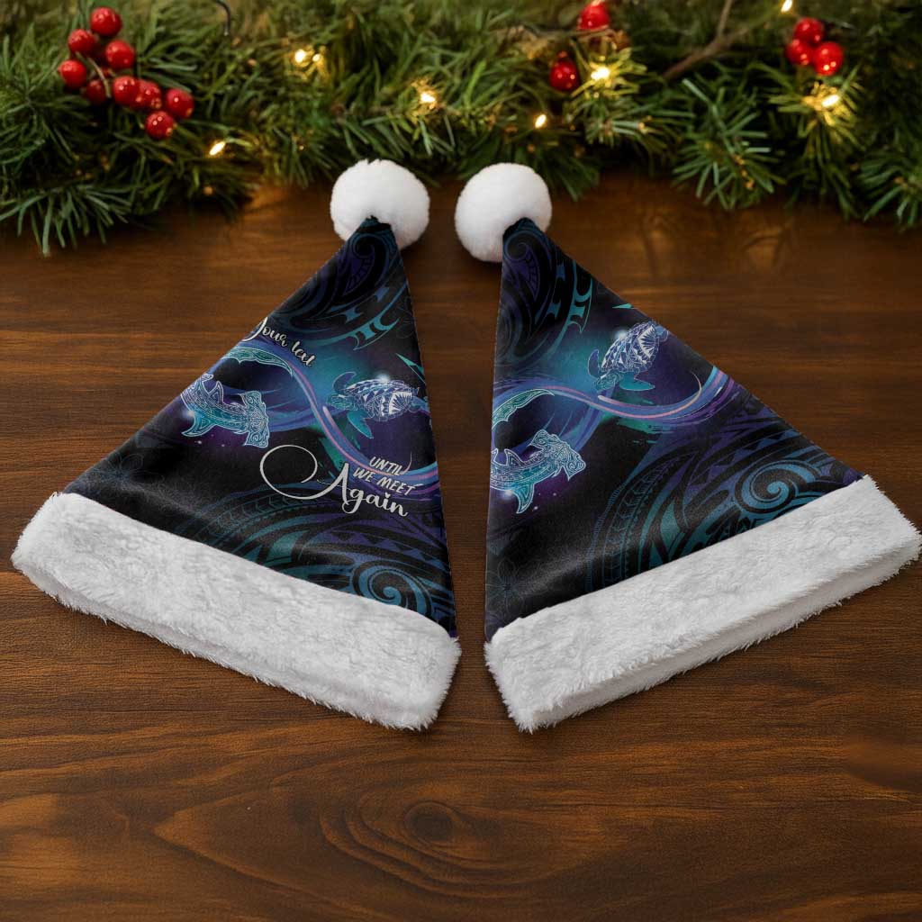 Polynesian Personalized Memorial Christmas Santa Hat Oceanic Infinity Symbol - Until We Meet Again - Polynesian Pride
